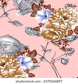 floral abstract pattern suitable for textile and printing needs