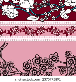 floral abstract pattern suitable for textile and printing needs