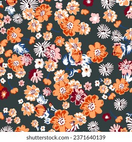 floral abstract pattern suitable for textile and printing needs