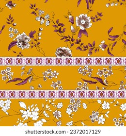 floral abstract pattern suitable for textile and printing needs