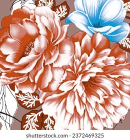 floral abstract pattern suitable for textile and printing needs