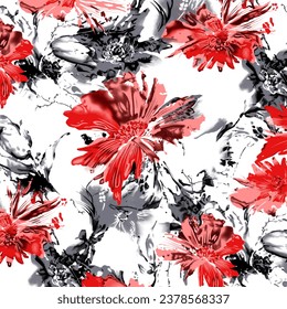 floral abstract pattern suitable for textile and printing needs