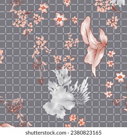 floral abstract pattern suitable for textile and printing needs