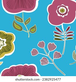 floral abstract pattern suitable for textile and printing needs