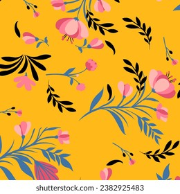 patrón abstracto floral adecuado para necesidades textiles y de impresión