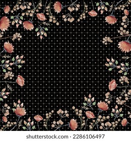 floral abstract scarf hijab design 056