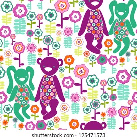 Floral  Abstract Seamless Background