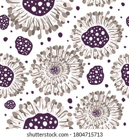 A floral abstract seamless background. Vector illustration