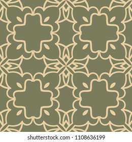 Floral abstract seamless ornamental vintage pattern. Vector illustration