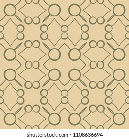 Floral abstract seamless ornamental vintage pattern. Vector illustration