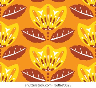 Floral abstract seamless pattern