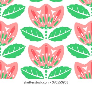 Floral abstract seamless pattern