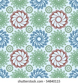 Floral abstract seamless pattern