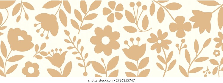 Padrão floral abstrato sem emenda. Criativo minimalista Abstrato fundo de arte. Design de decoração de parede, cartão postal, cartaz ou brochura.