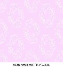 Floral abstract seamless pattern leaves