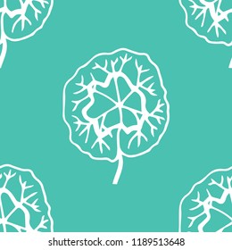 Floral abstract seamless pattern leaves