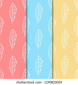 Floral abstract seamless pattern leaves