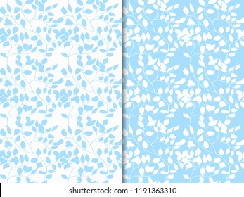 Floral abstract seamless pattern leaves