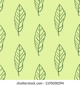 Floral abstract seamless pattern leaves