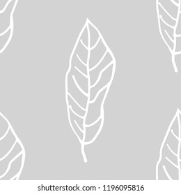 Floral abstract seamless pattern leaves