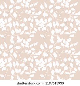 Floral abstract seamless pattern leaves