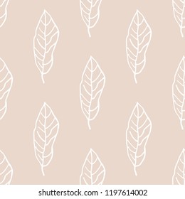 Floral abstract seamless pattern leaves