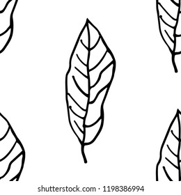 Floral abstract seamless pattern leaves