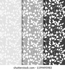 Floral abstract seamless pattern leaves