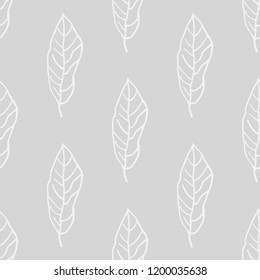 Floral abstract seamless pattern leaves