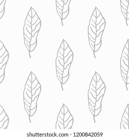 Floral abstract seamless pattern leaves
