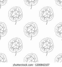 Floral abstract seamless pattern leaves