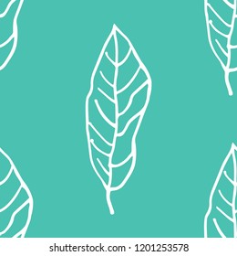 Floral abstract seamless pattern leaves