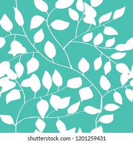 Floral abstract seamless pattern leaves