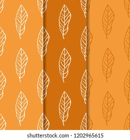Floral abstract seamless pattern leaves