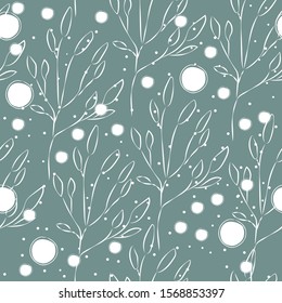Floral Abstract Seamless Pattern. Modern Digital Design. Modern Fashion Scandinavian Style. Contemporary Colors and Design.
