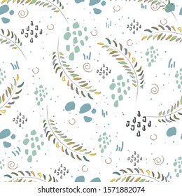  Floral Abstract Seamless Pattern. Modern Digital Design. Modern Fashion Scandinavian Style. Contemporary Colors and Design.