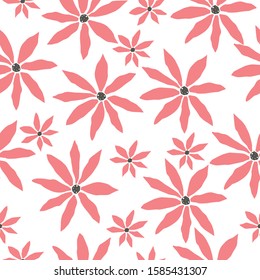 Floral Abstract Seamless Pattern. Modern Digital Design. Modern Fashion Scandinavian Style. Contemporary Colors and Design.