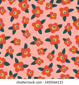 Floral abstract seamless pattern. Vector design for paper, cover, fabric, interior decor and other users