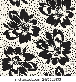 Floral abstract seamless pattern. Vector design for different surfases.