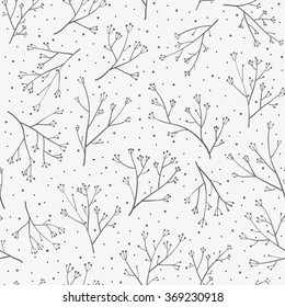 Floral abstract seamless pattern. Vector design.