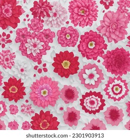 Floral abstract seamless patterns. Vector design for different surfases.