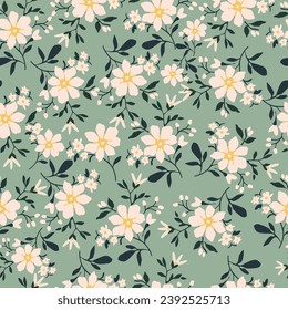 Floral abstract seamless patterns. Vector design for different surfases.