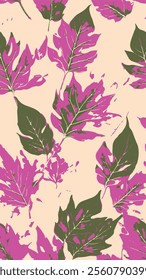 Floral abstract seamless patterns. Vector design for different surfases.