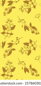Floral abstract seamless patterns. Vector design for different surfases.