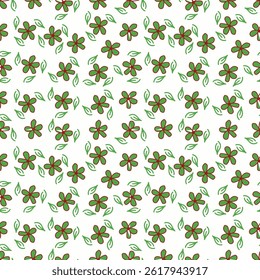 Floral abstract seamless patterns. Vector design for different surfases.