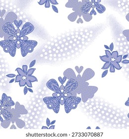 floral abstract semless pattern design suitable for fashion designs
