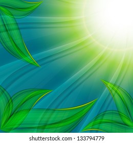 floral abstract summer template with copy space. Eps10