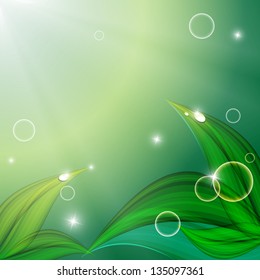 floral abstract summer template with copy space. Eps10