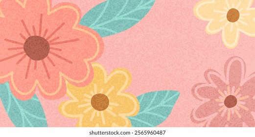 Floral abstract textured background for holiday, spring advertising, invitations, discounts, congratulations. Background for March 8, delicate floral banner