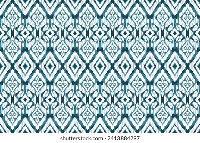 Floral abstract traditional orientation seamless pattern. Ajrakh pattern, Textile pattern, floral seamless design, Batik Indian, Motif Folk style, Indian gypsy. Ethnic traditional.